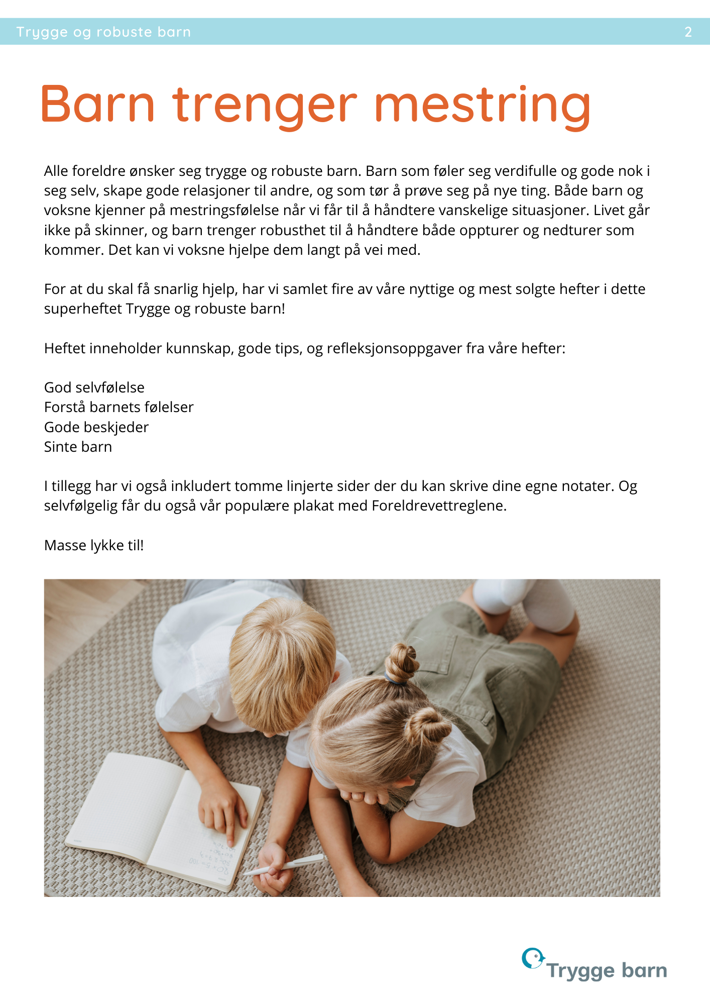 Superhefte: Trygge og robuste barn